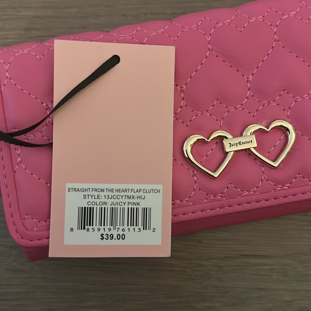 Juicy Couture Hot Pink Quilted Wallet